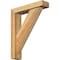 Ekena Millwork Traditional Block Rough Sawn Bracket w/ Offset Brace, Western Red Cedar, 4"W x 16"D x 20"H BKT0402X16X20TRA05RWR - alternate 1